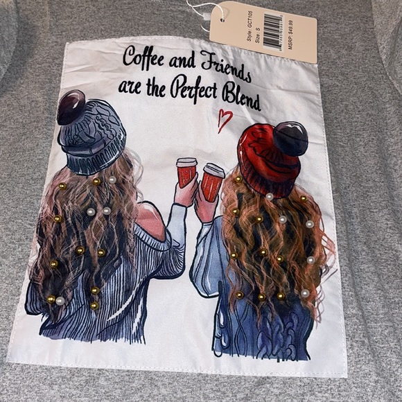 NWT- “EMME JORDAN” Embellished T-Shirt Size Small. - Picture 2 of 7